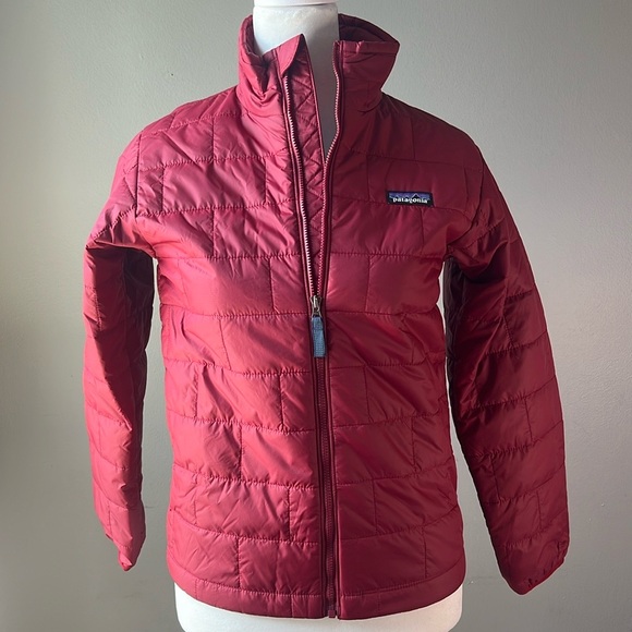 NWT Patagonia Kids Nano Puff Brick Quilted Puffer Jacket Brick Boys Size Large - Picture 2 of 10